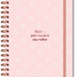 Caderno colegial 1 matéria Margaridas