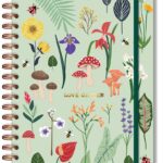 Caderno colegial 1 matéria Love Garden verde