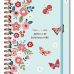 Caderno colegial 10 materias Borboletas