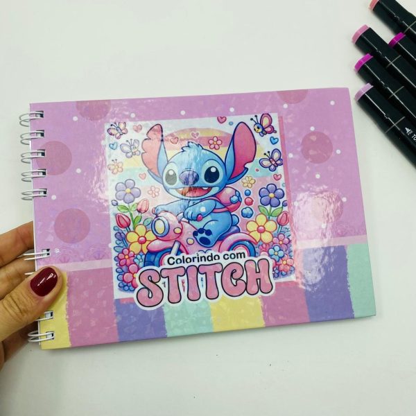 Livro de Colorir Stitch - Holográfico - Imagem 1