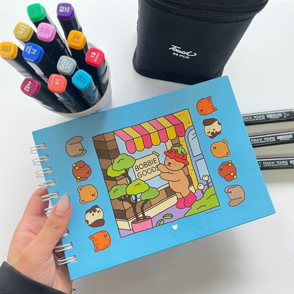 Kit Canetas para Colorir 24 Cores + Livro de Colorir Ursinho - Imagem 5