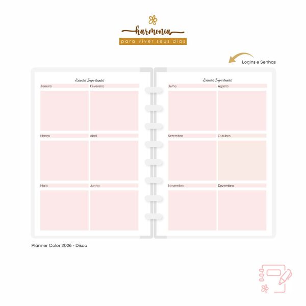 Planner de Discos Personalizado 2026 - Harmonia - Color - Imagem 24
