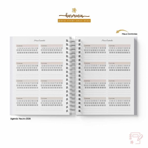 Agenda Personalizada 2026 - Harmonia - Neutro - Imagem 17