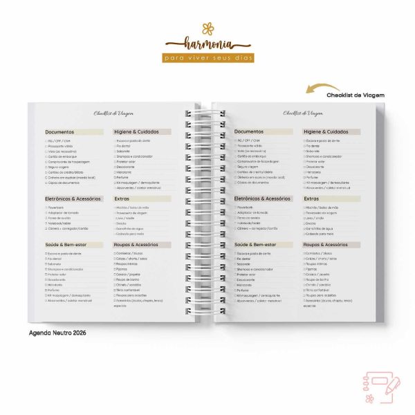 Agenda Personalizada 2026 - Harmonia - Neutro - Imagem 21