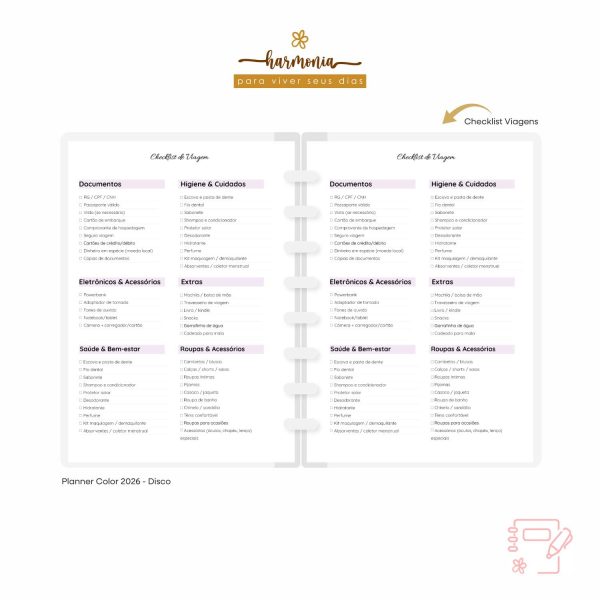 Planner Fichário em Couro - Harmonia - Color - Imagem 25