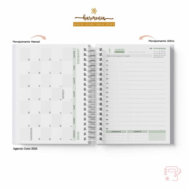 Agenda Personalizada 2026 - Harmonia - Color - Imagem 27
