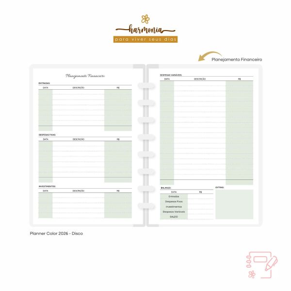 Planner de Discos Personalizado 2026 - Harmonia - Color - Imagem 30