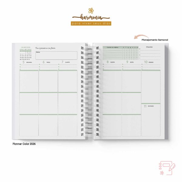 Planner Personalizado 2026 - Harmonia - Color - Imagem 35