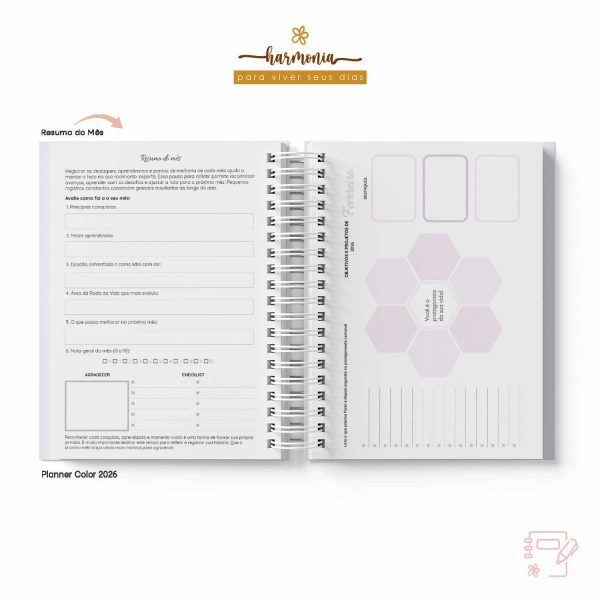 Planner Personalizado 2026 - Harmonia - Color - Imagem 36