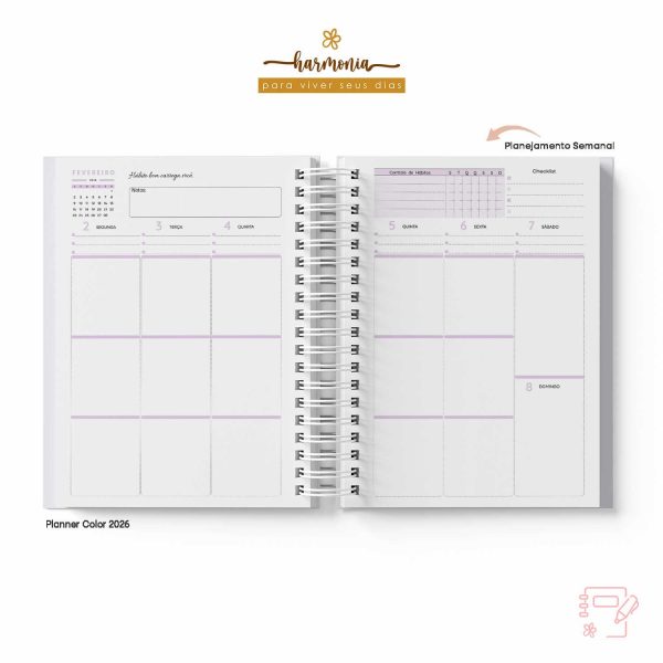 Planner Personalizado 2026 - Harmonia - Color - Imagem 37