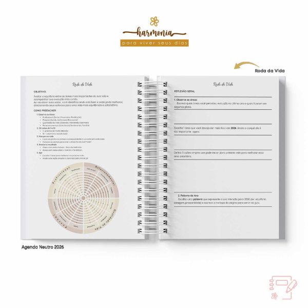 Agenda Personalizada 2026 - Harmonia - Neutro - Imagem 10
