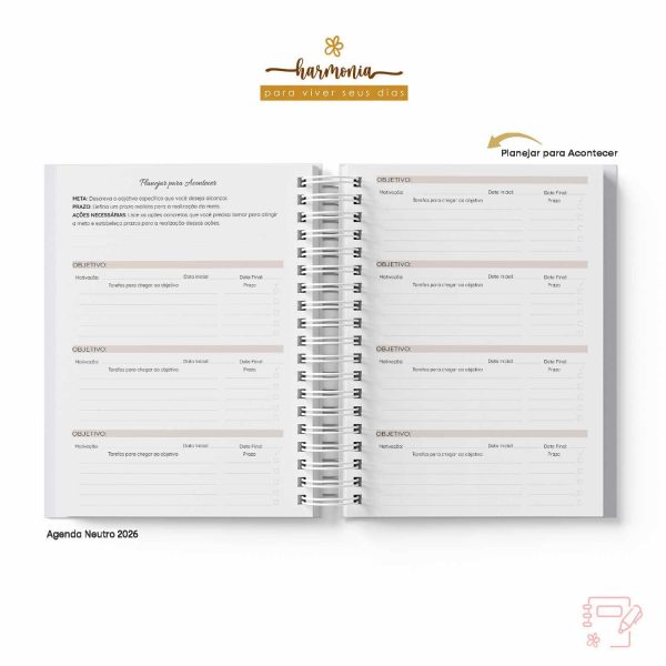 Agenda Personalizada 2026 - Harmonia - Neutro - Imagem 11