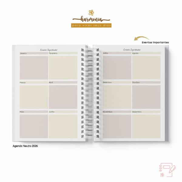Agenda Personalizada 2026 - Harmonia - Neutro - Imagem 12