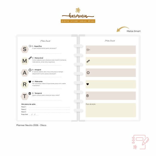 Planner de Discos Personalizado 2026 - Harmonia - Neutro - Imagem 19