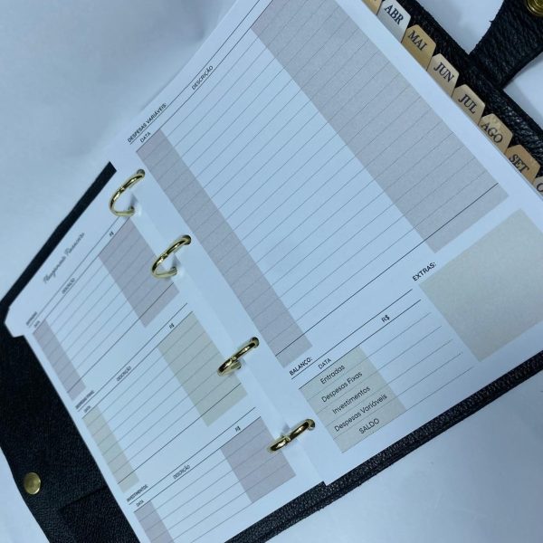 Planner Fichário em Couro - Harmonia - Neutro - Imagem 5