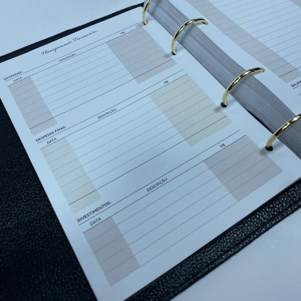 Planner Fichário em Couro - Harmonia - Neutro - Imagem 6